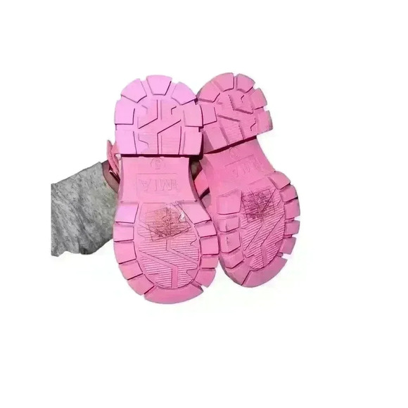 NIB Mia Kids Girls Havien Lugged Sole Strappy Slingback Sandals Shoes Pink - Picture 2 of 6